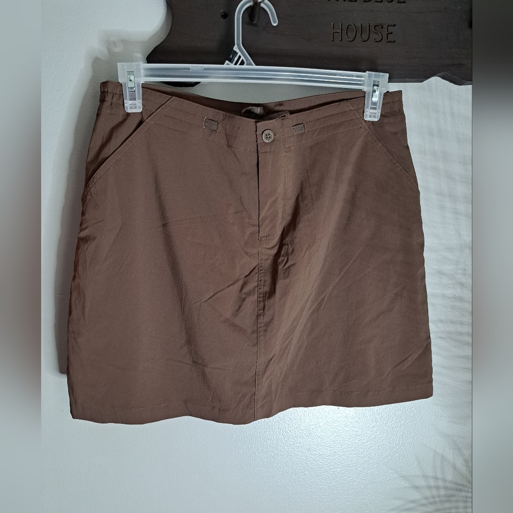 Quest Nylon Chocolate Brown Women's Skort Size 12